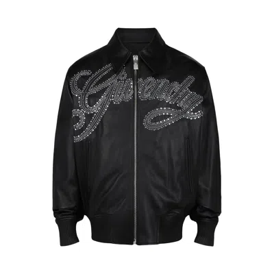 Pre-owned Givenchy Studded Logo Leather Jacket 'black' | Men's Size 48