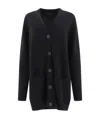 Givenchy Studded-logo Longline Cardigan In Black