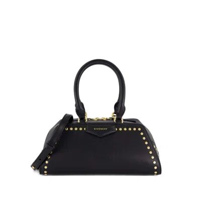 Givenchy Studded Mini Antigona East-west Bag In Black