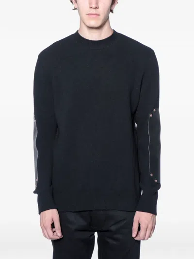 Givenchy Studded Panelled Sweater In Black