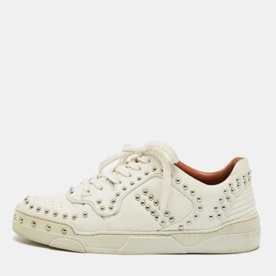Pre-owned Givenchy Studded Tyson Size 38 White Leather Low Top Sneakers