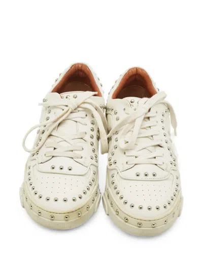 Pre-owned Givenchy Studded Tyson Sneakers In White