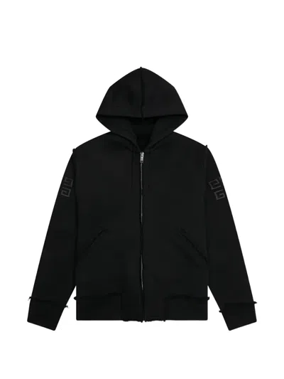 Givenchy Stud-embellished 4g-motif Hoodie In Black