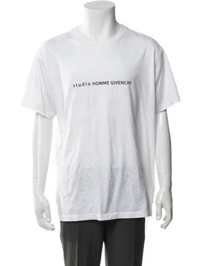 Pre-owned Givenchy Studio Homme Poseidon Graphic Print T-shirt In White