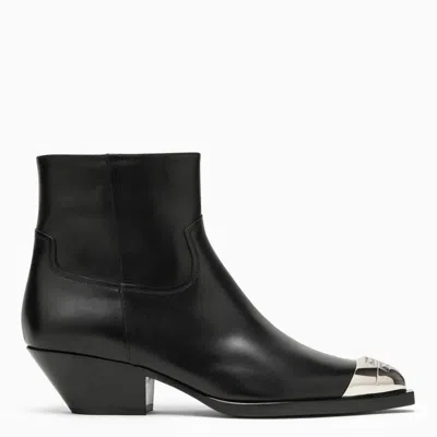 GIVENCHY STYLISH BLACK LEATHER ANKLE BOOT FOR WOMEN