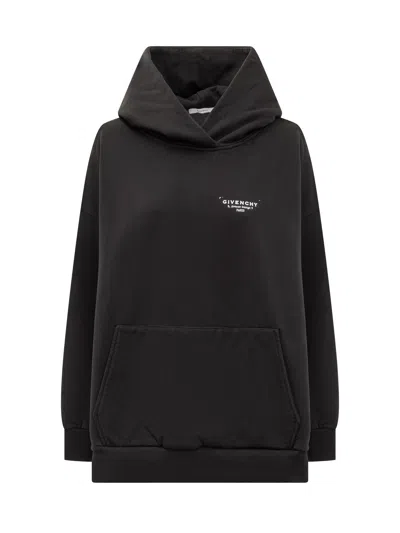 Givenchy Stylish Hoodie Sweatshirt With Logo In Black