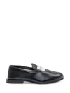 Givenchy Black Leather Label Loafers In Multi