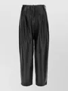 Givenchy Stylish Leather Trousers Featuring Practical Elements In Black