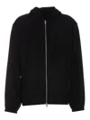 Givenchy Zipped Hoodie In Wool With 4g Detail In Negro
