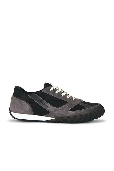 Givenchy Suede & Nylon New Glide Sneakers In Gray