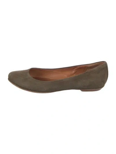 Pre-owned Givenchy Suede Ballet Flats In Brown