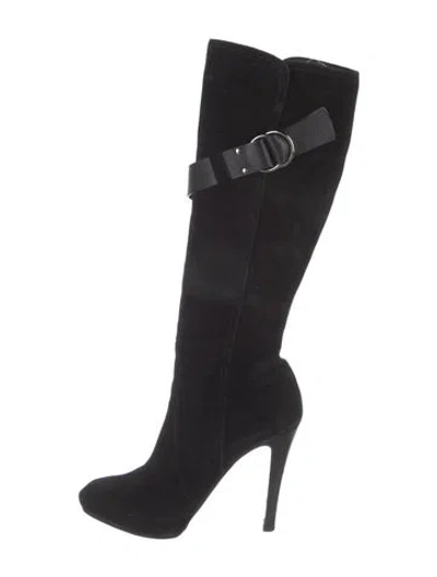 Pre-owned Givenchy Suede Boots In Black
