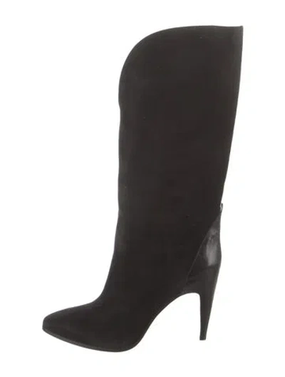 Pre-owned Givenchy Suede Boots In Black