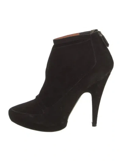 Pre-owned Givenchy Suede Boots In Black