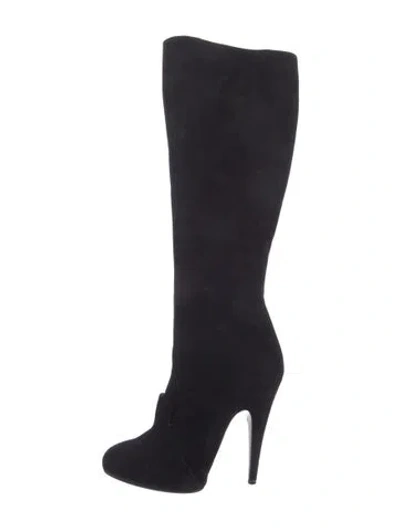 Pre-owned Givenchy Suede Boots In Black