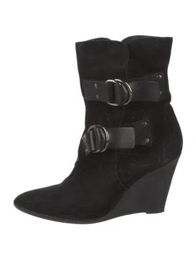 Pre-owned Givenchy Suede Boots In Black