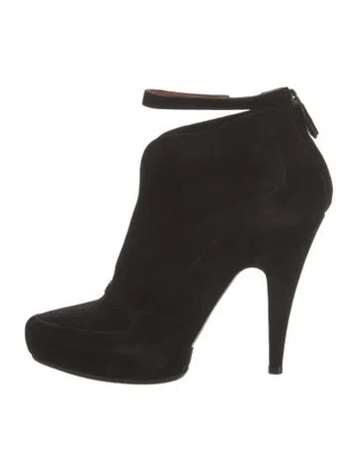 Pre-owned Givenchy Suede Boots In Black