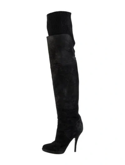Pre-owned Givenchy Suede Boots In Black
