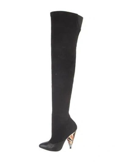 Pre-owned Givenchy Suede Boots In Black