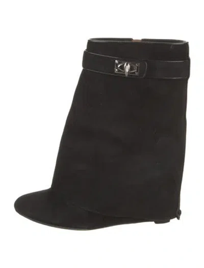 Pre-owned Givenchy Suede Boots In Black