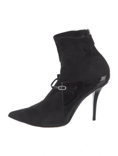 Pre-owned Givenchy Suede Boots In Black
