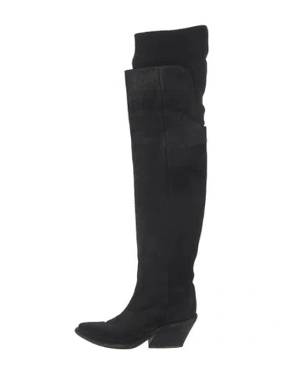 Pre-owned Givenchy Suede Boots In Black
