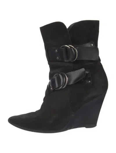 Pre-owned Givenchy Suede Boots In Blue