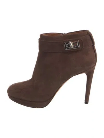 Pre-owned Givenchy Suede Boots In Brown