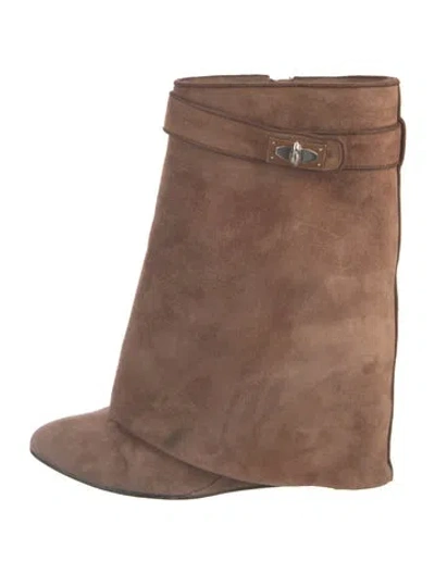 Pre-owned Givenchy Suede Boots In Brown/neutrals