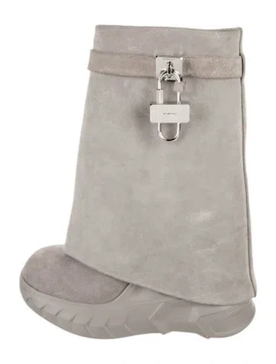 Pre-owned Givenchy Suede Boots In Gray