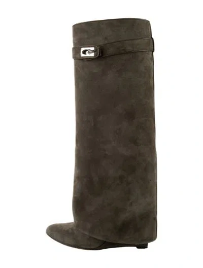 Pre-owned Givenchy Suede Boots In Green
