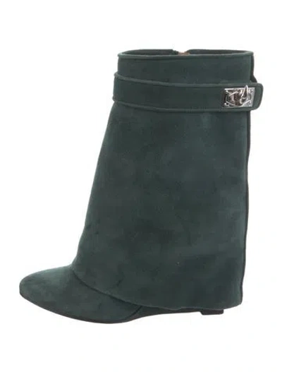 Pre-owned Givenchy Suede Boots In Green