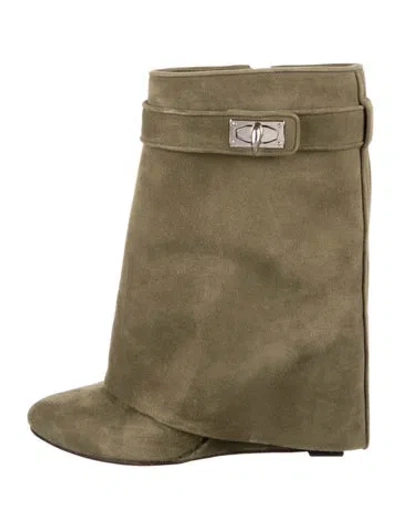 Pre-owned Givenchy Suede Boots In Green