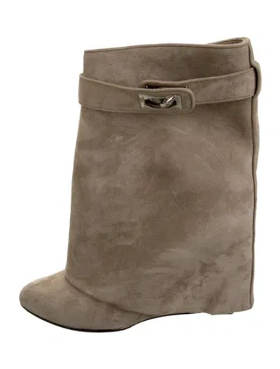 Pre-owned Givenchy Suede Boots In Green