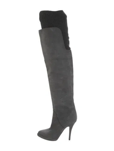 Pre-owned Givenchy Suede Boots In Grey