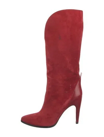 Pre-owned Givenchy Suede Boots In Red