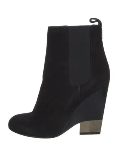 Pre-owned Givenchy Suede Chelsea Boots In Black