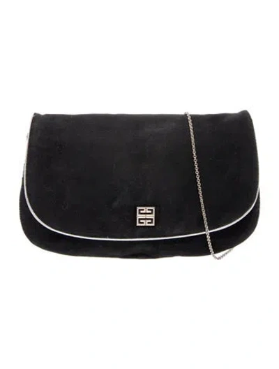 Pre-owned Givenchy Suede Clutch In Black