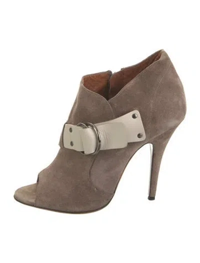 Pre-owned Givenchy Suede Colorblock Pattern Boots In Neutral