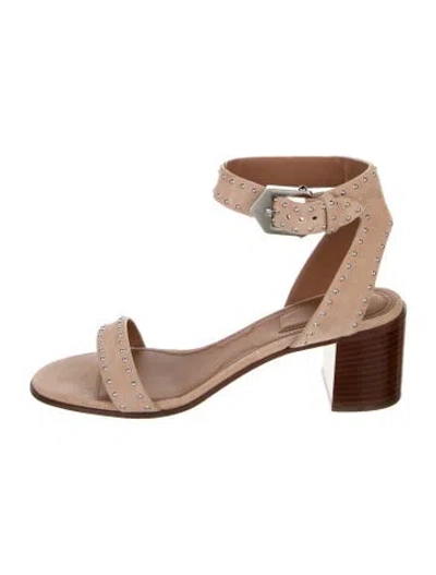Pre-owned Givenchy Suede Colorblock Pattern Sandals In Neutral