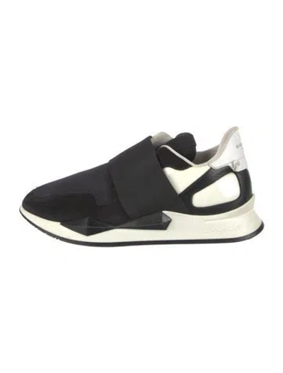 Pre-owned Givenchy Suede Colorblock Pattern Sneakers In Black