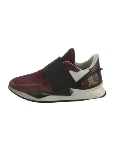 Pre-owned Givenchy Suede Colorblock Pattern Sneakers In Multi