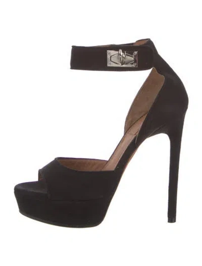 Pre-owned Givenchy Suede D'orsay Pumps In Black