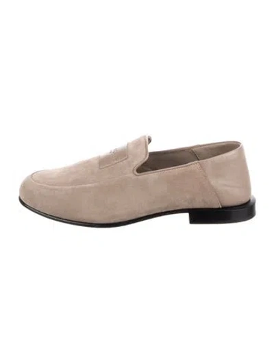 Pre-owned Givenchy Suede Loafers W/ Tags In Neutrals