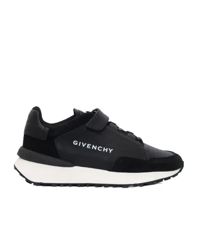 Givenchy Suede Panelled Sneakers In Black