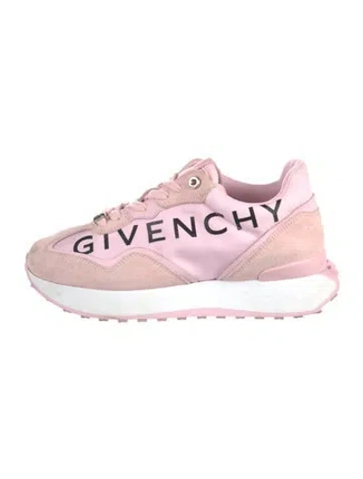 Pre-owned Givenchy Suede Printed Sneakers In Pink