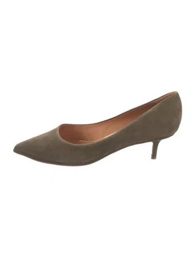 Pre-owned Givenchy Suede Pumps In Green
