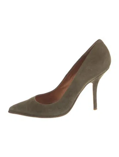 Pre-owned Givenchy Suede Pumps In Green