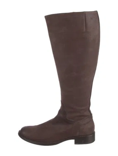 Pre-owned Givenchy Suede Riding Boots In Brown