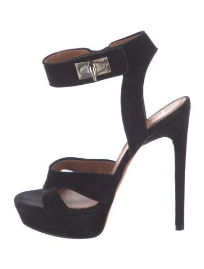 Pre-owned Givenchy Suede Sandals In Blue